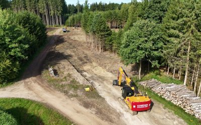 Erdbau für Zuwegung und Montageflächen