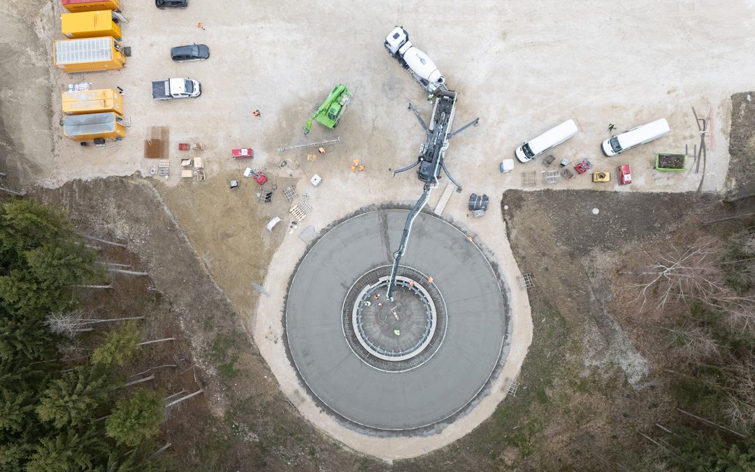 Fundamente der ersten Anlagen fertiggestellt