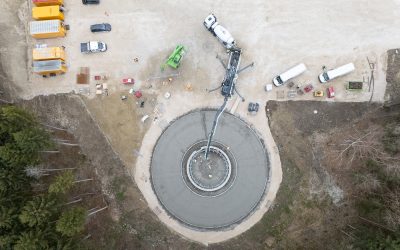 Fundamente der ersten Anlagen fertiggestellt